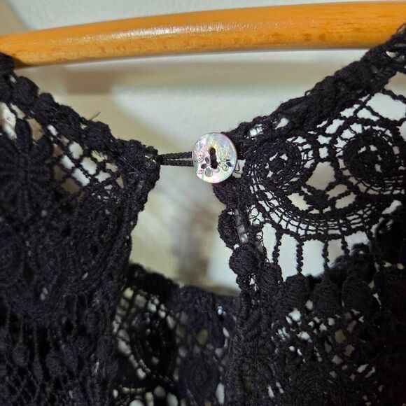 EUC LPOL BLACK VELVET AND LACE SWING STYLE TANK TOP SIZE L - Picture 13 of 16